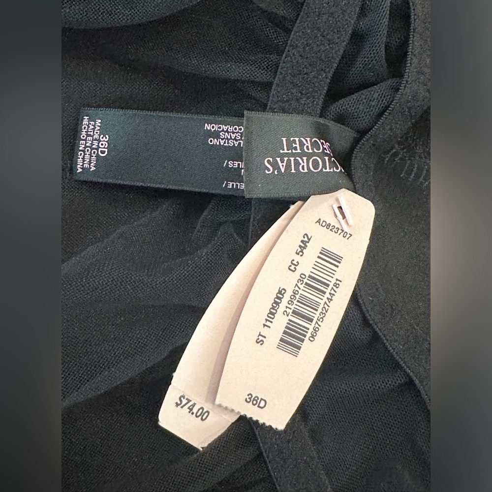 Victoria’s Secret Sexy Sheer Babydoll Lingerie Intimate Sleepwear Slip Dress 36D - Picture 7 of 7
